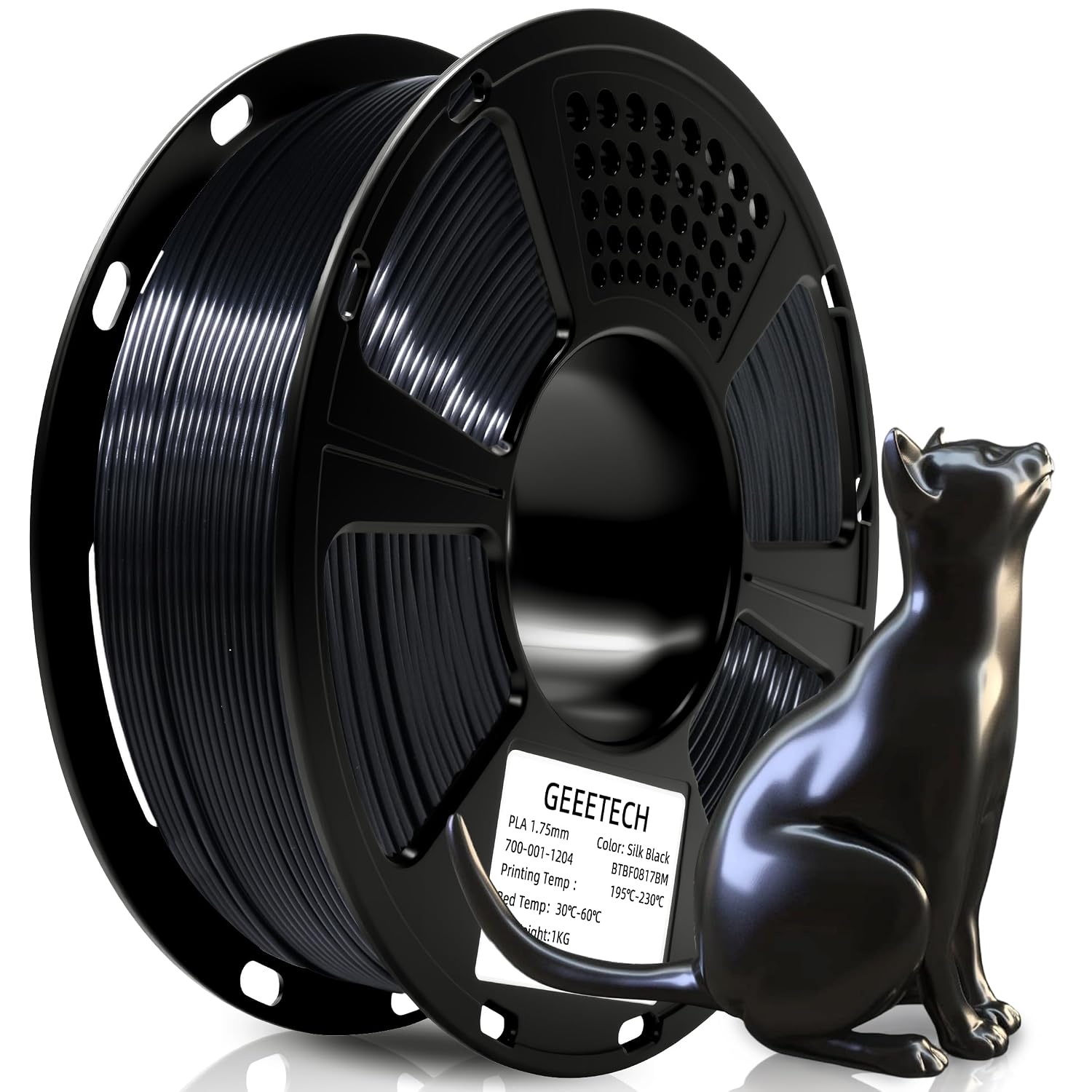 Silk PLA Filament 1.75mm for 3D Printer, Metal-Like Shiny 3D Filament 1kg (2.2lbs) 1 Spool, Dimensional Accuracy +/