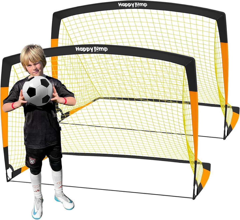Kids Backyard Soccer Goals 7x5 & 5x3.6 FT, Portable Outdoor Play | For Kids Ages 6-14 Backyard Play, Weatherproof Net