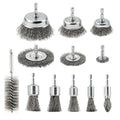 12 Pcs Wire Brush for Drill Set Abrasive Wire Wheel for 1/4" Hex Shank Wire Cup Brush for Drill for Removing Paint and Rust, Metal Carbon Steel