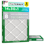 14x30x1 Air Filter MERV 8 Dust & Allergy Defense (2-Pack)