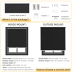 Blackout Roller Shades Pull Down, Cordless Window Blinds for Home