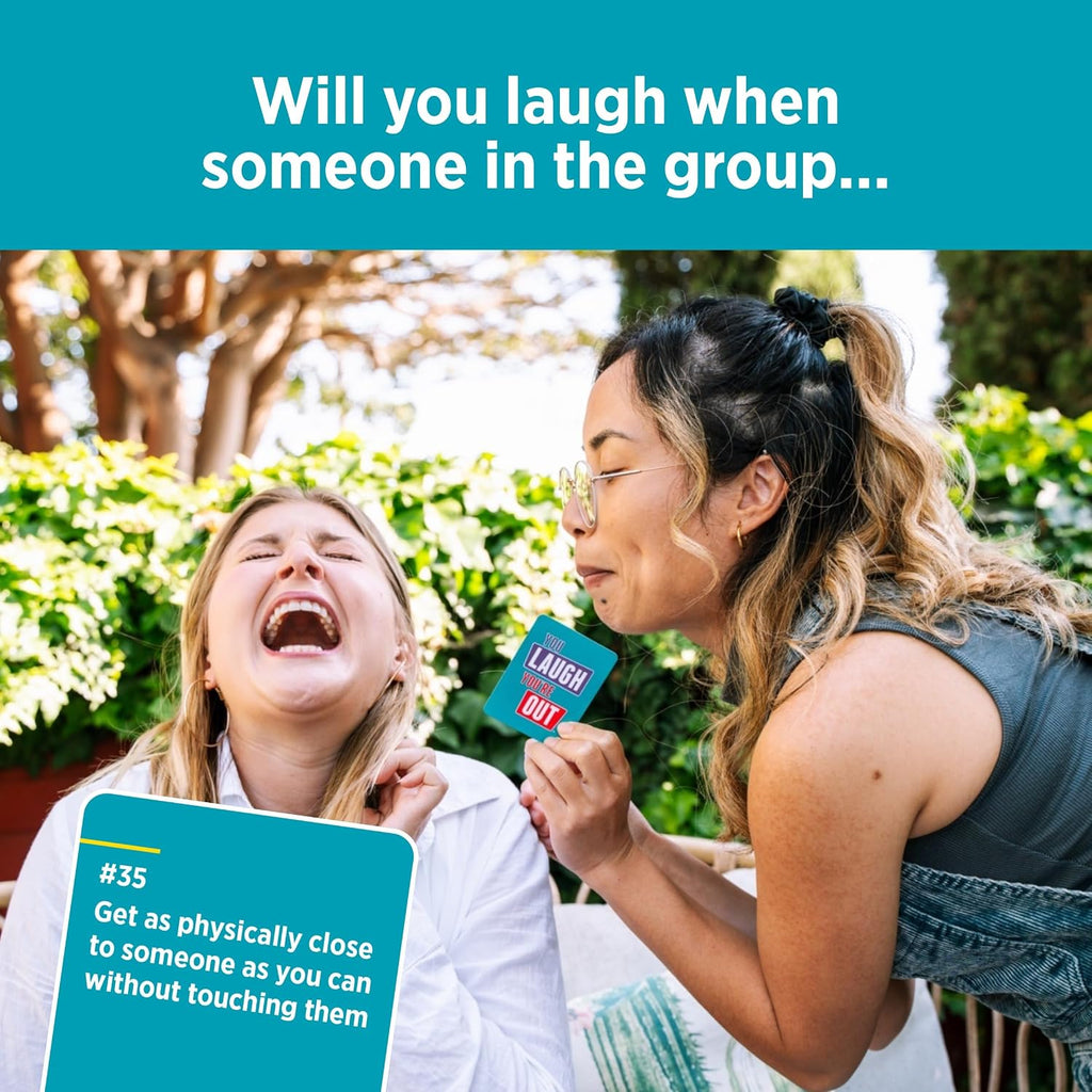 You Laugh You're Out [A Party Game with Hilarious Charades Family Card Games for Adults & Teens | Great Gift for