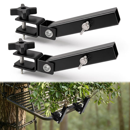 2Pcs Metal Hunting Tree Stand Branch Holders, Adjustable Tree Stand Accessories for 3/4"-1" Tree Stand Platform
