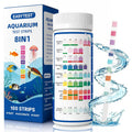 8-Way Aquarium Test Strips with Ammonia, 100PCS Fish Tank Test Kit
