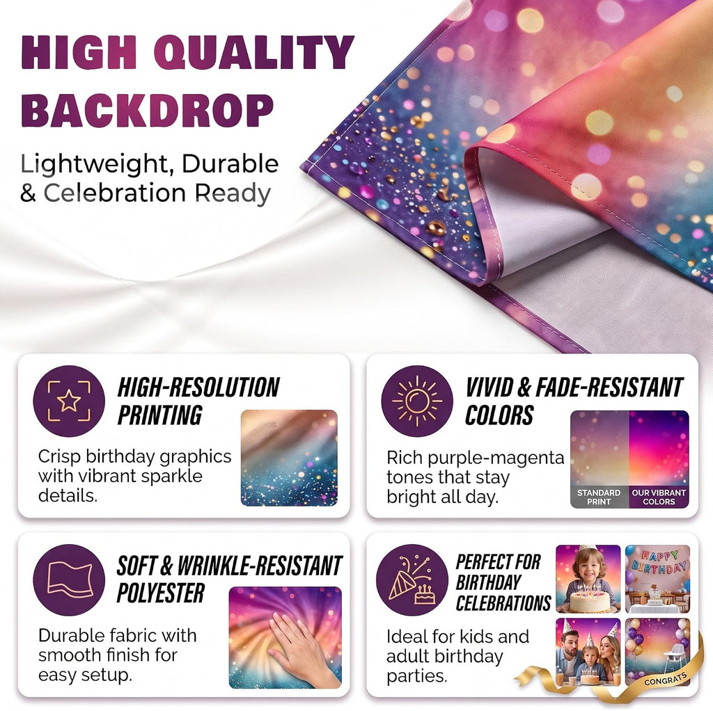 Custom Backdrop Banner with Wall Tacks, Personalized Photo Backdrop with Picture Logo Text, Non-Reflective Customized