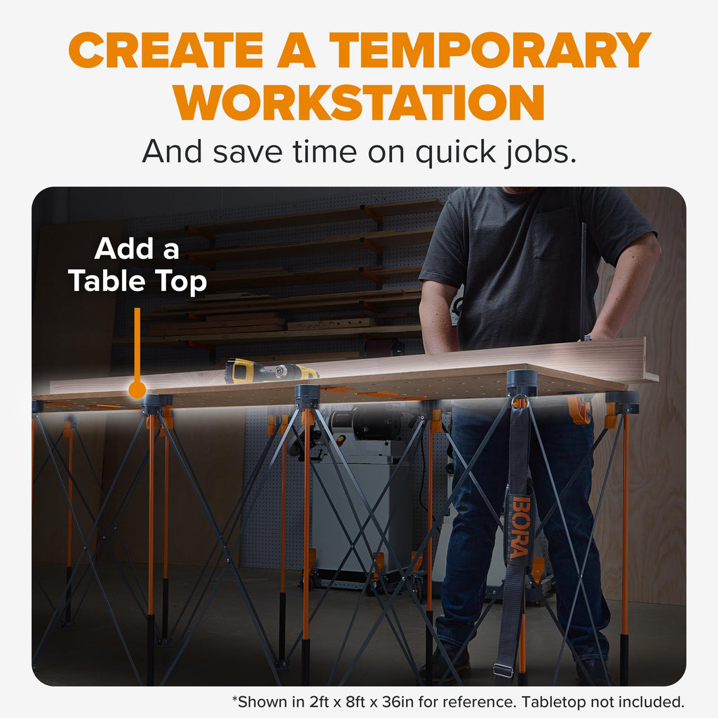 Centipede 4x4 Foot Portable Work Bench Folding Work Table for Garage