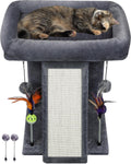 Cat Tree Tower with Cat Scratching Post for Indoor Cats, Activity Centre Climbing Tree with Scratching Board and