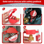 Gate Valve Lockout with Safety Padlock, Hose Bib Lock 2 Pack