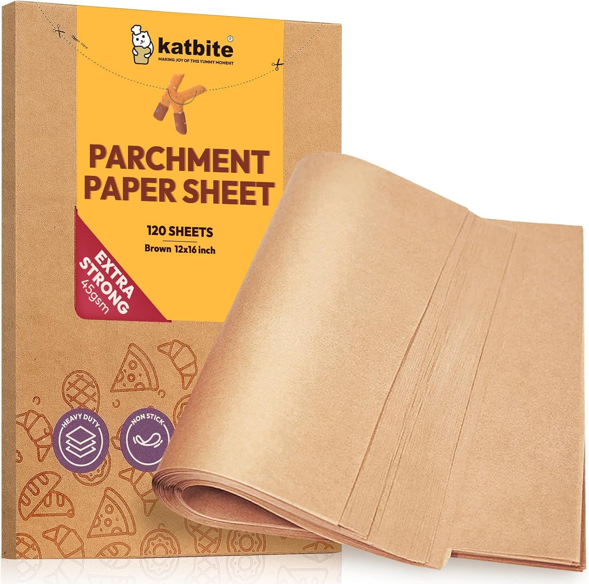 120 Pcs Parchment Paper Baking Sheets, 12x16 Inch, Heavy Duty
