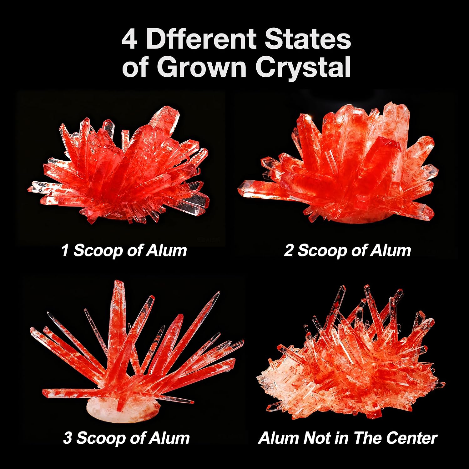 Light Up Crystal Growing Kit for Kids - Grow 6 Vibrant Crystals | STEM Science Experiments DIY Kit with LED Display