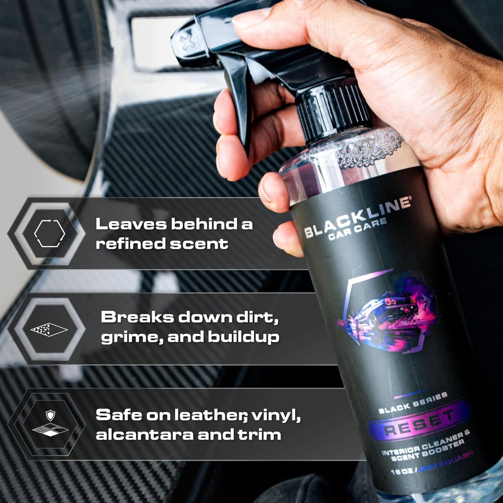 Luxury Scented Leather Interior Car Cleaner Reset Deep Cleans & Deodorizes All Surfaces, pH-Neutral High-Foam