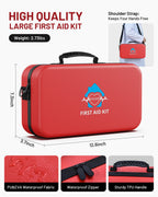 500PCS Waterproof Hard Shell First Aid Kit, Travel