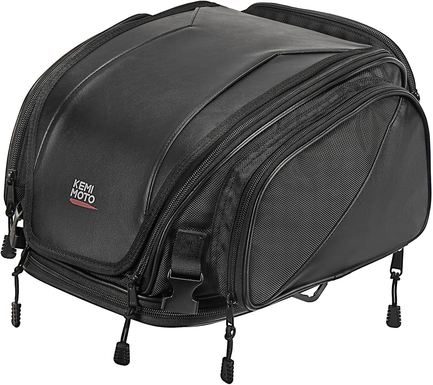 Motorcycle Tail Bag 18-22L Expandable Sissy bar | Motorcycle Luggage Seat Travel Rear Rack Bag Waterproof for Daul