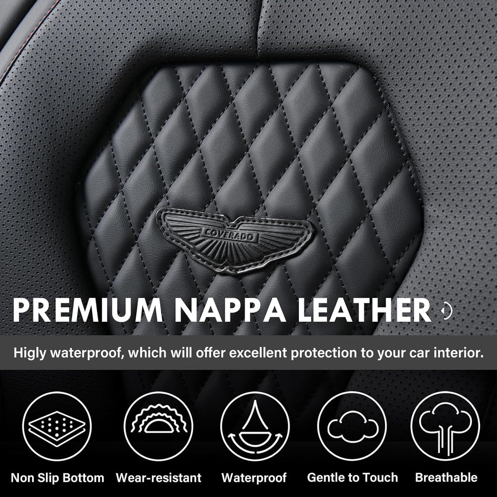 Seat Covers, Car Seat Covers Full Set, Black Car Seat Cover, Car Seat Covers Front Seats Back Seat Cover, Waterproof