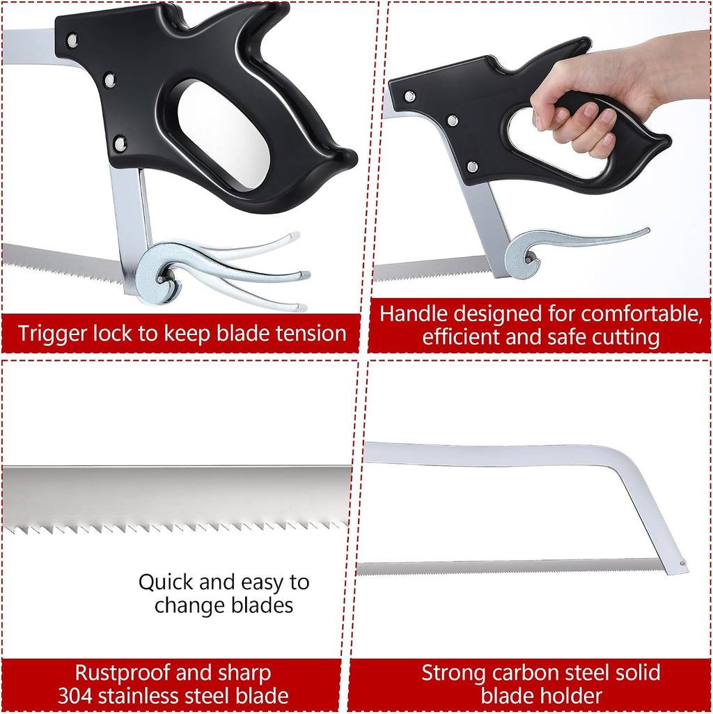 22 Inch Butcher Saw Meat Bone Cutting Stainless Steel Blade