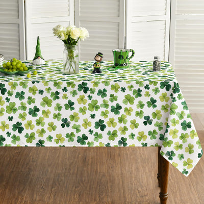 St. Patrick's Day Tablecloth 60 x 84 Inch Rectangular Cute Lucky