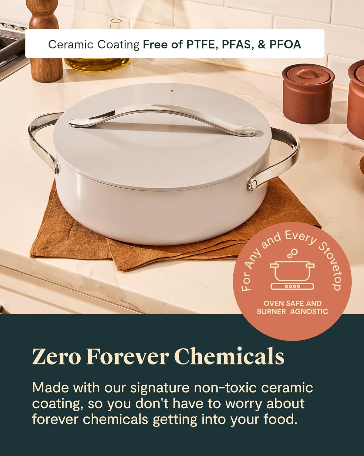 6 qt Non-Stick Ceramic-Coated Rondeau Pot