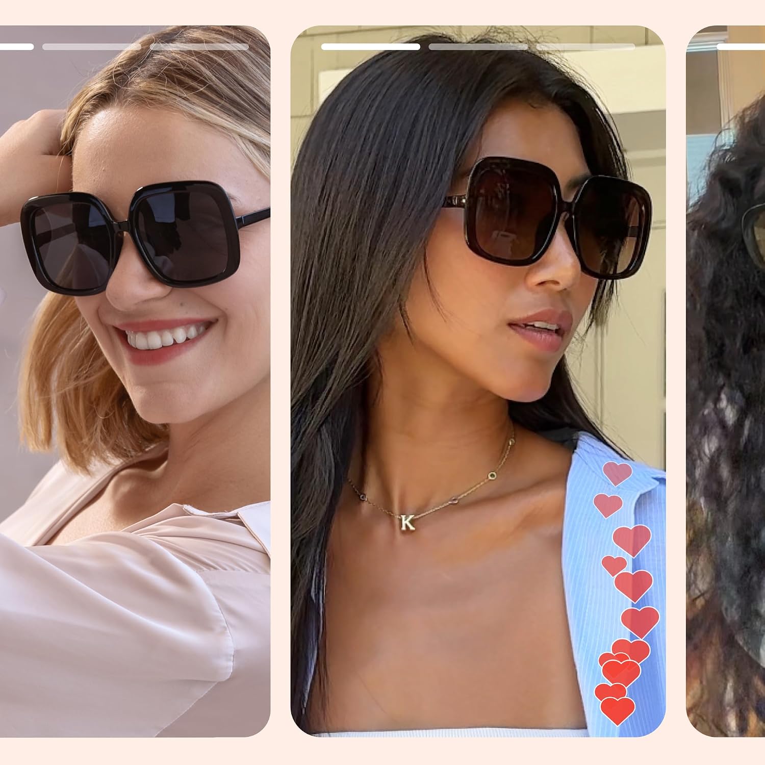 Oversized Polarized Sunglasses Women, Trendy Retro Sun Glasses for Women 2025, Oversized Shades