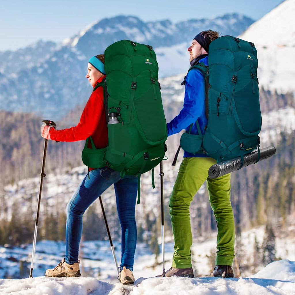 Internal Frame Hiking Backpack 50/60/65/70/80L, Mountain Climbing Camping Backpack Daypack Waterproof Rain Cover