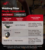 Welding Safety Glasses, IR 5.0 Shade Lens, ANSI Z87.1 Certified