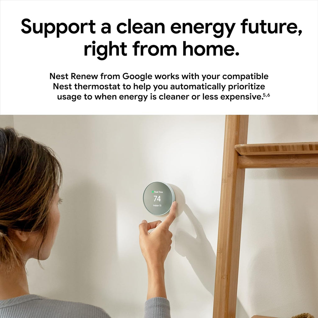 Nest Thermostat - Smart Thermostat for Home - Programmable Wifi Thermostat - Sand