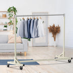 Industrial Grade Z-Base Garment Rack, 63" W/500Lb, Gray