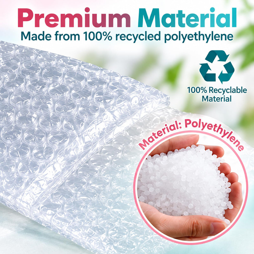 50Pack10x14" Clear Bubble Out Bags, Double-Wall Cushioned Pouch for Packing