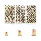 220Pcs M3 M4 M5 Rivet Nut Kit, Metric Rivnut Kit,Threaded Inserts for Metal