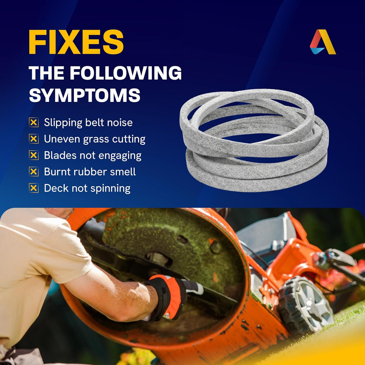 Canamax 532130969 130969 Drive Belt - Aramid Cord 1/2" x 92.5" - for 42'' Deck Craftsman Husqvarna YTH22V46 YTH24K48 YTH2348 Poulan AYP Ariens John Deere LA135 - Replaces 592855201 584444701 21546080