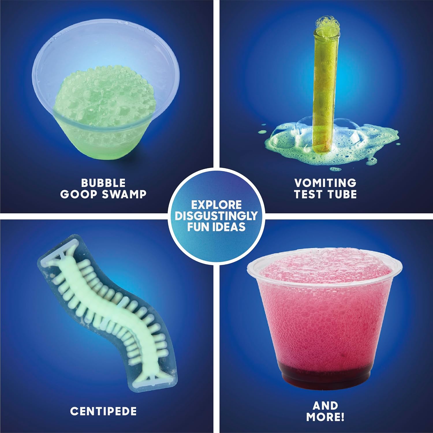 Big Creepy Science Lab – 65 Experiments STEM Kit for Kids| Slime, Reactions, Crystals & Gross Science| Educational
