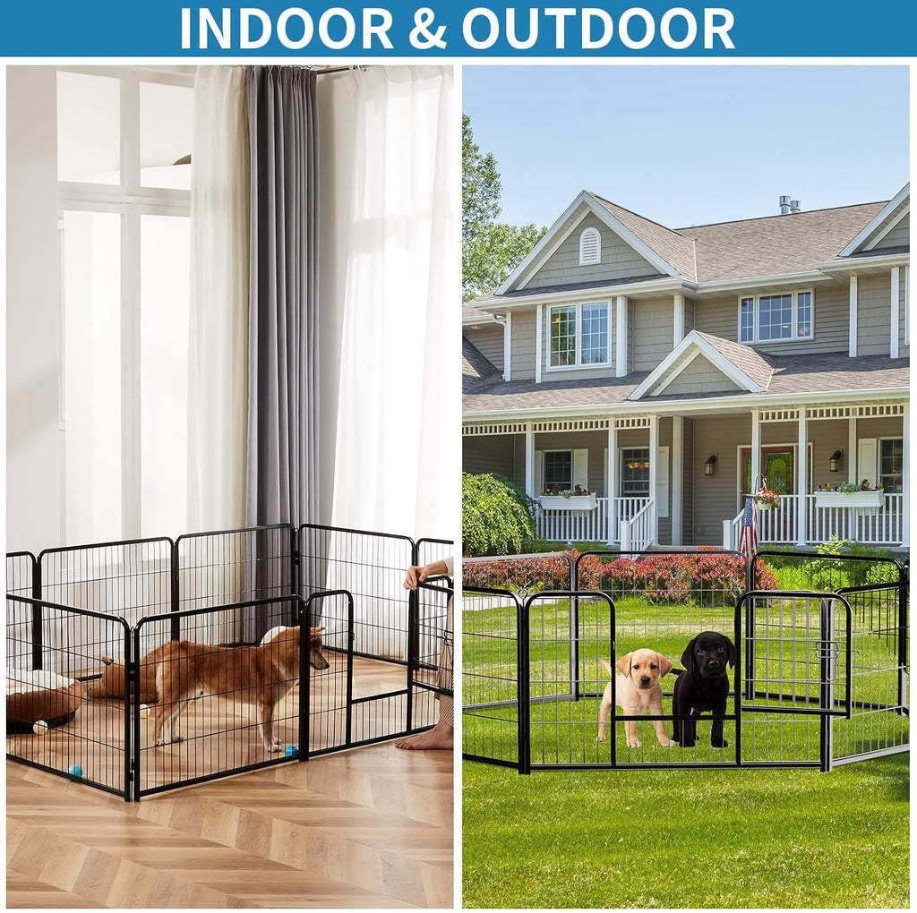 Dog Playpen Indoor 40 Inch 16 Panels, Metal Outdoor Dog Fence Pen
