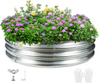 48" Round Galvanized Steel Fire Ring Pit/Raised Garden Bed Kit