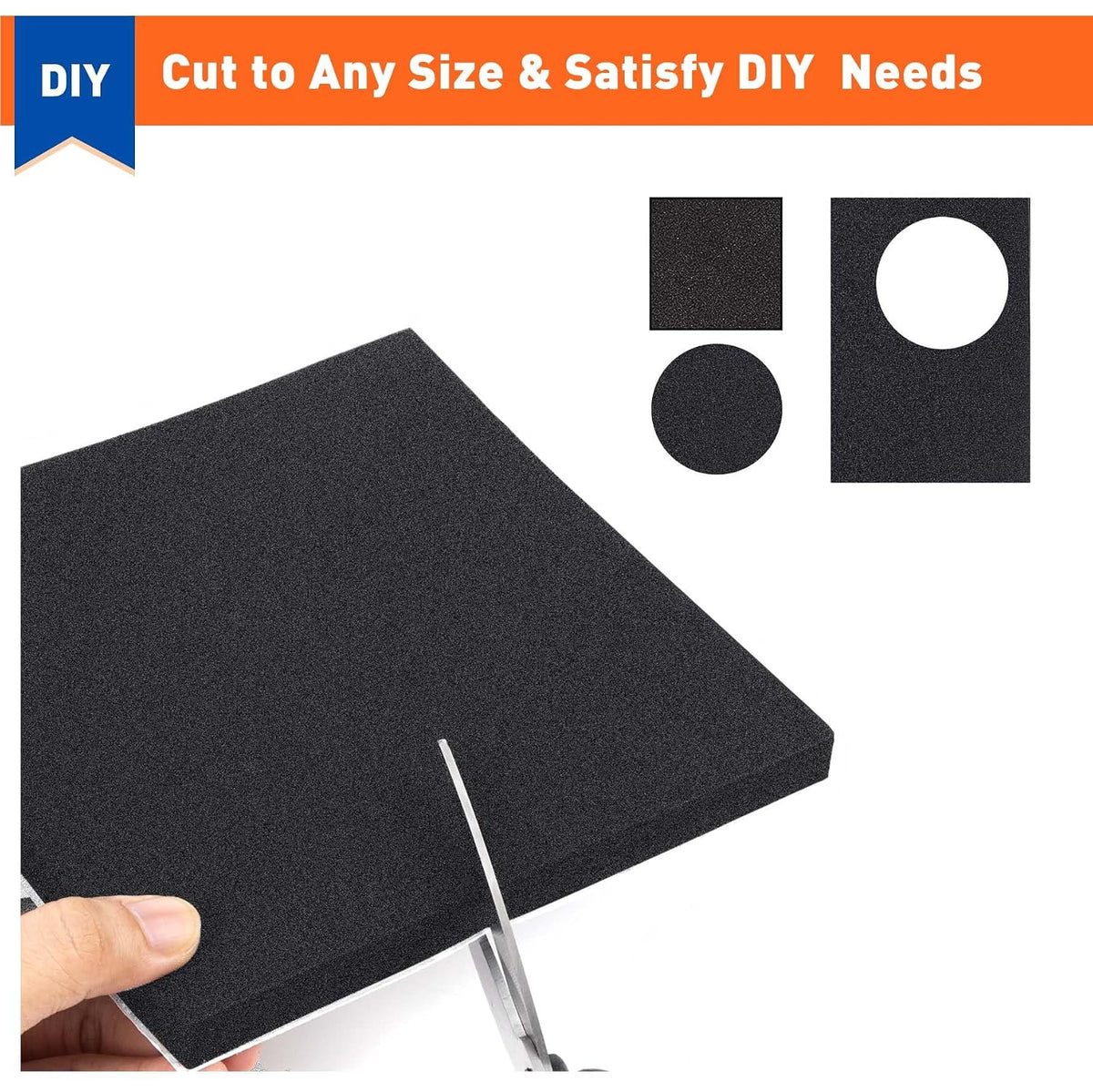 20Pcs Adhesive Foam Padding 1/16 in Thick X 6 in X 6 in