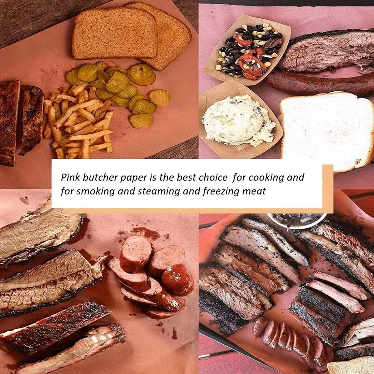 Pink Butcher Paper 17.5 in *50ft Butcher Paper Roll for Smoking Meat BBQ