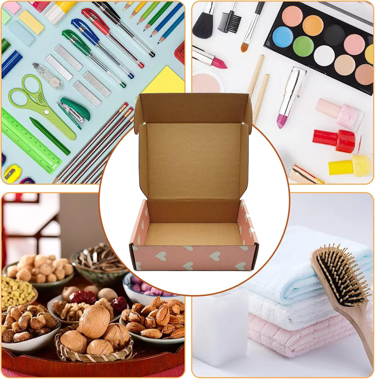 Green Recyclable Cardboard Small Gift Mailer Boxes for Shipping Packaging Craft Mother's Day Gifts Giving Products