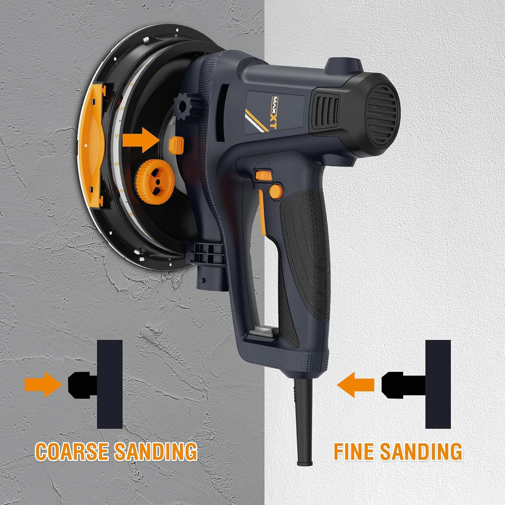 Handheld Drywall Sander 810W, Electric Sander for Walls,Rough and fine Sanding, 1500-2800RPM Variable Speed, Upgraded