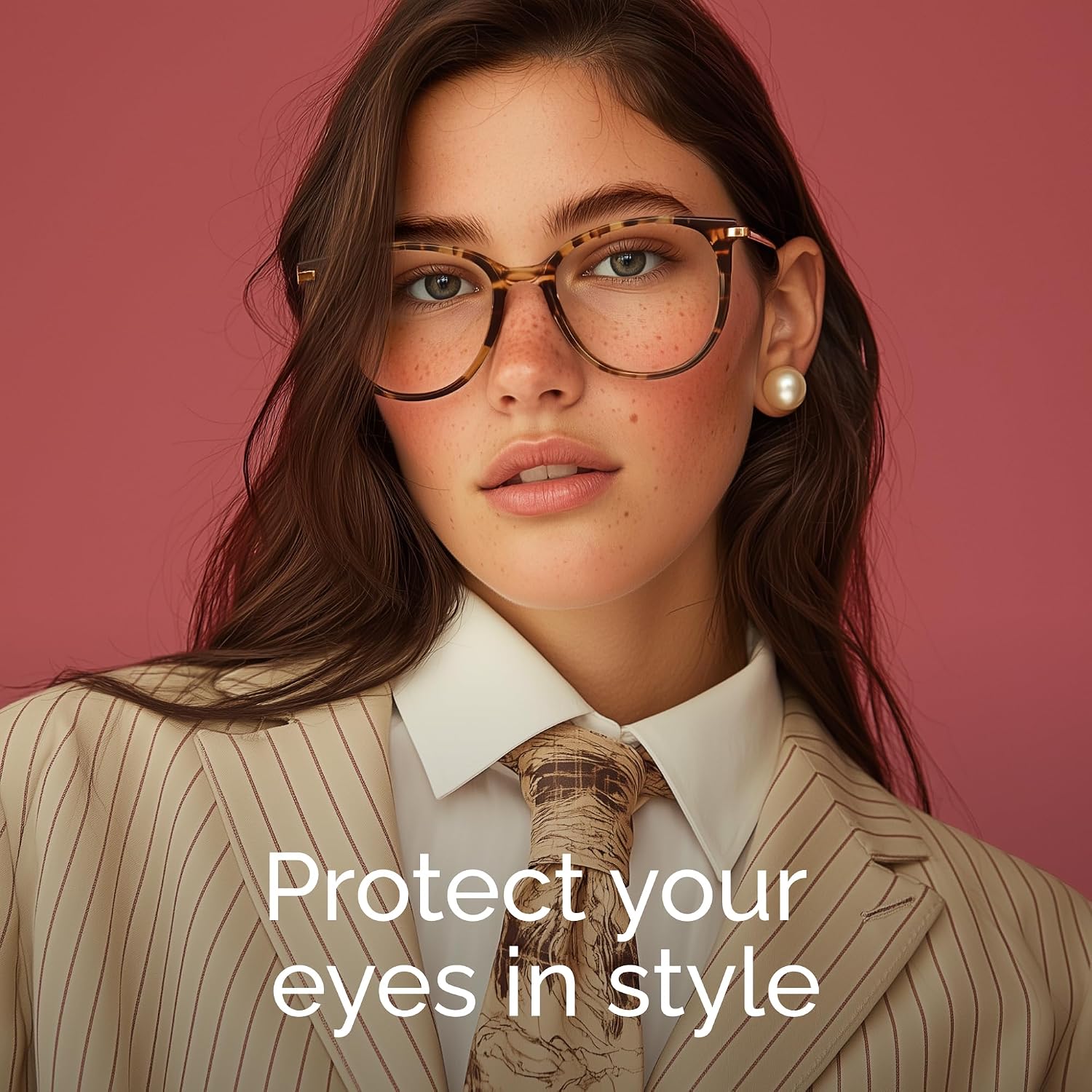 Round Blue Light Blocking Glasses | UV400 Protection, Round TR90 Frames, Metal Arms, Matching Soft Case, Tea Leopard