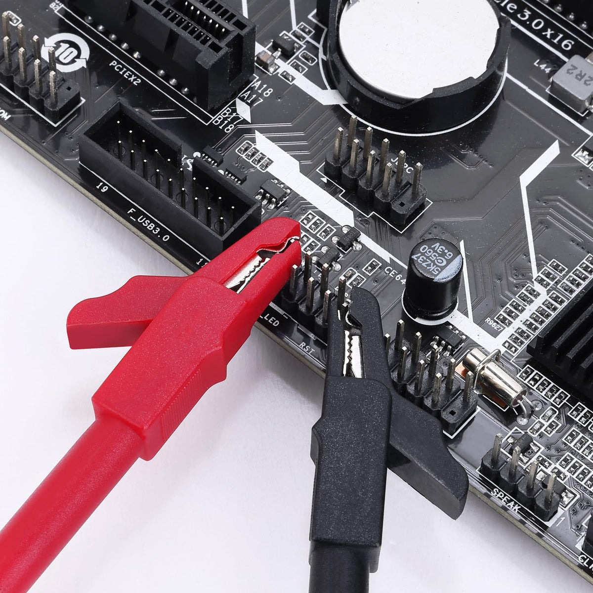 EDGELEC 28 Pcs Multimeter Test Leads Kit with Replaceable Gold-Plated Multimeter Probes, Alligator Clips, Test Hooks,Back Probe Pins with Tool Bag