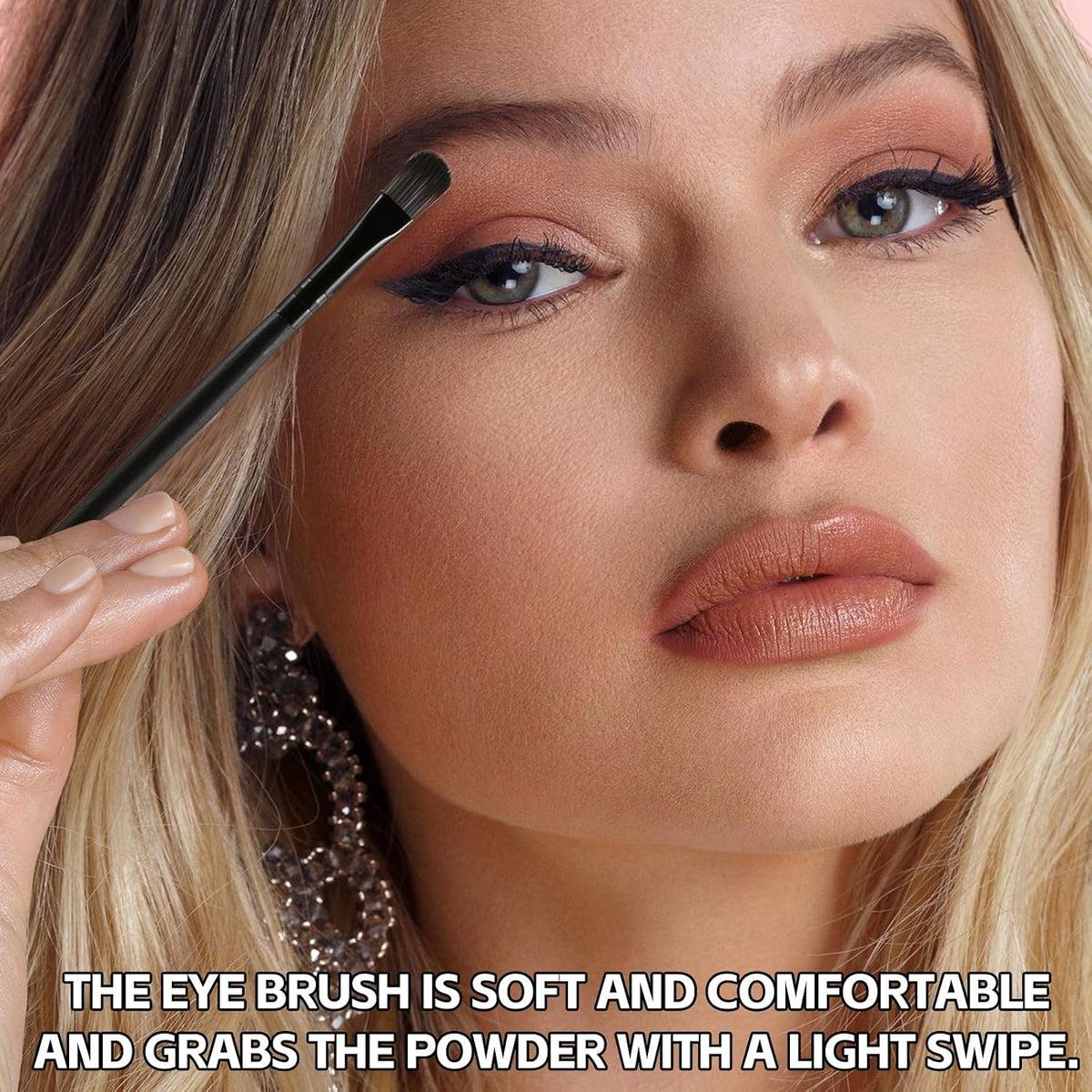 All In On Makeup Eye Set Cosmetics Kit for Teens and Adults, Includes Eyeshadow, Make Up Brushes, Mascara, Eyebrow