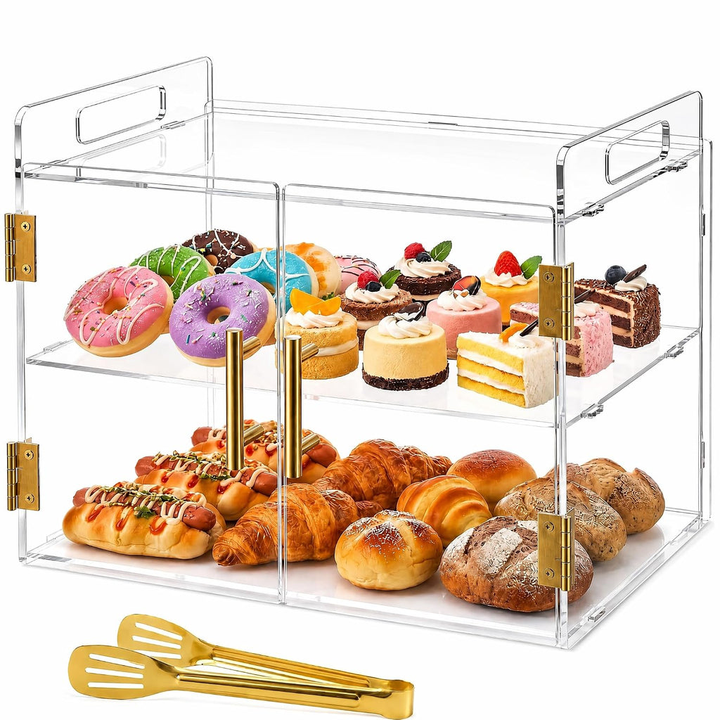 2-Tier Commercial Bakery Display Case Countertop Pastry Display Case