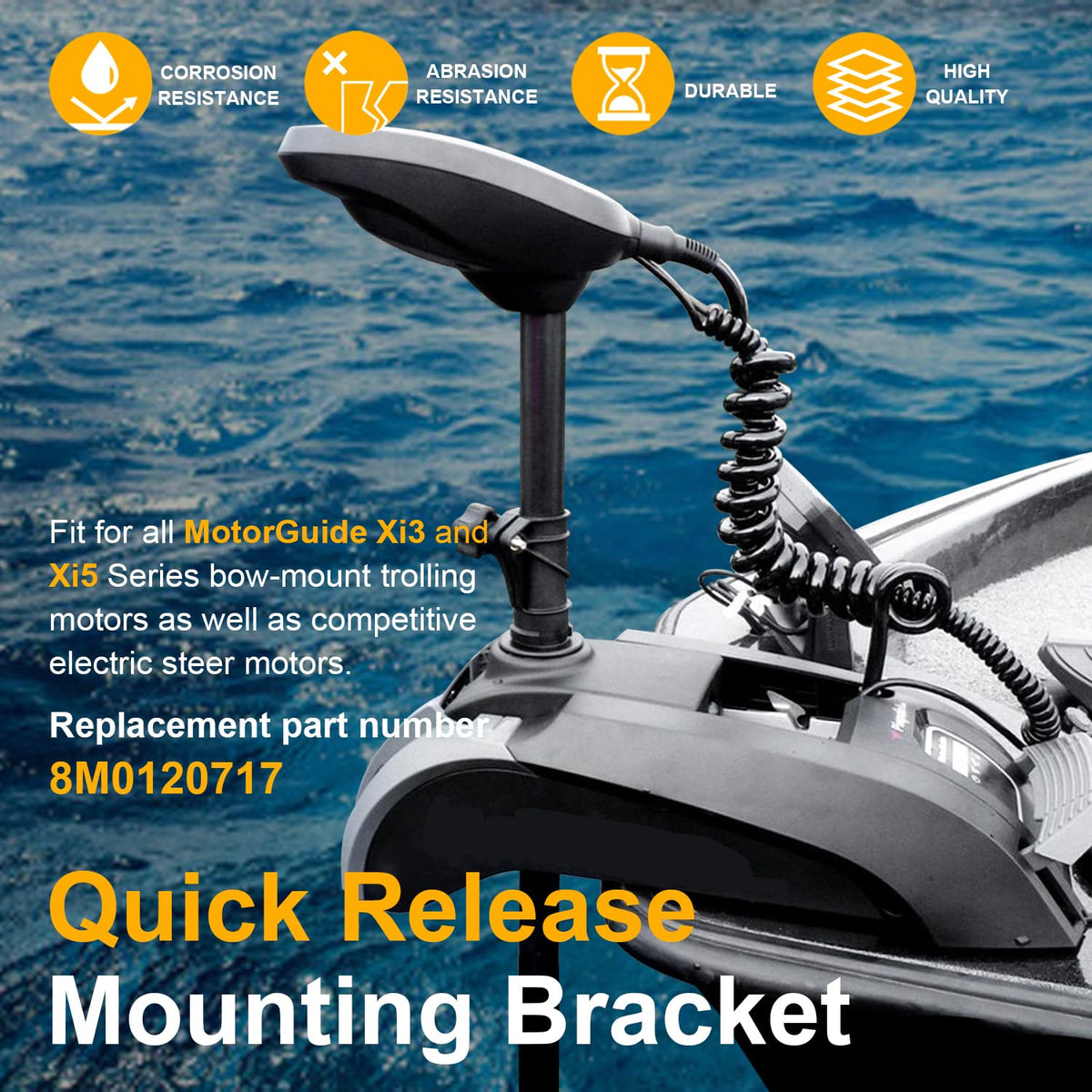 8M0120717 Trolling Motor Quick-Release Mounting Bracket for MotorGuide Xi
