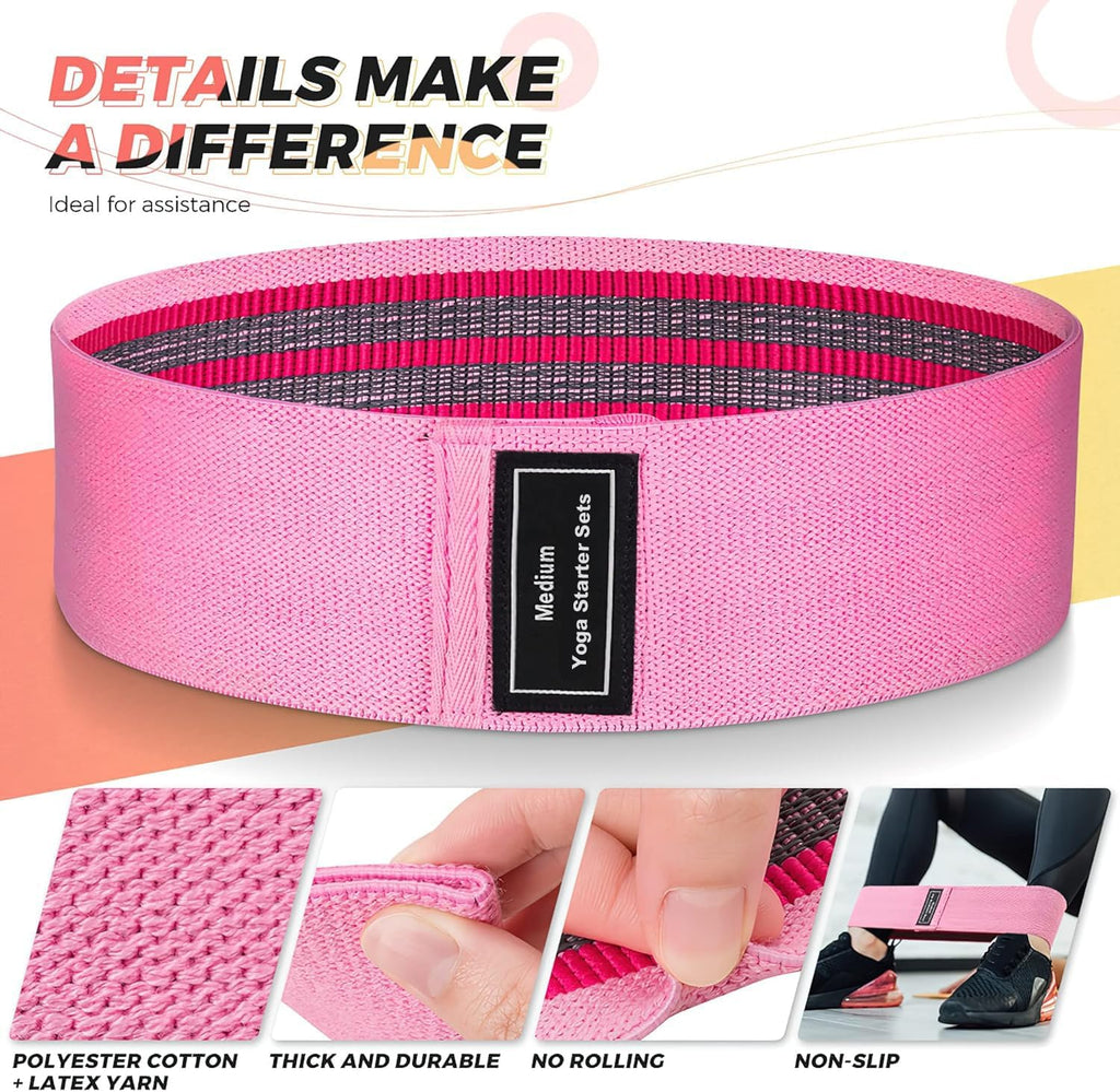 Resistance Bands for Working Out: 3-Set Professional Exercise Bands for Pilates, Yoga, Home Gym, Booty, Leg Training