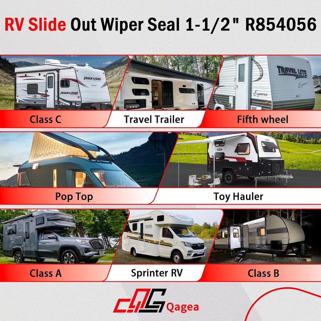 RV Slide Out Wiper Seal 1-1/2" R854056, 25'