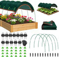 Garden Shade Kit 78.7"x39.4", 70% Green Shade Cloth with Hoops for Plants, Raised Garden Bed Shade Cover for Heat
