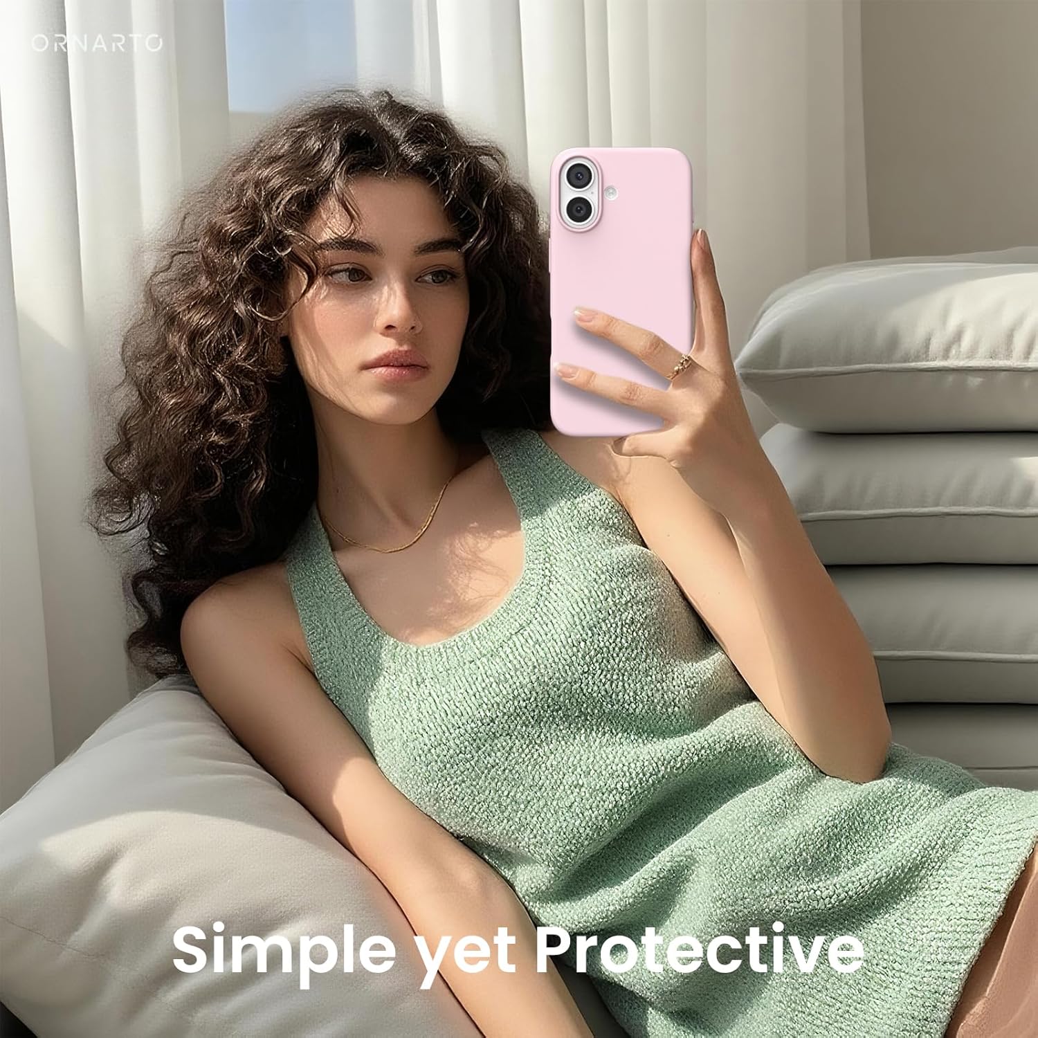 Compatible with iPhone 17 Case 6.3, Slim Liquid Silicone 3 Layers Full Covered Soft Gel Rubber Phone Case Protective