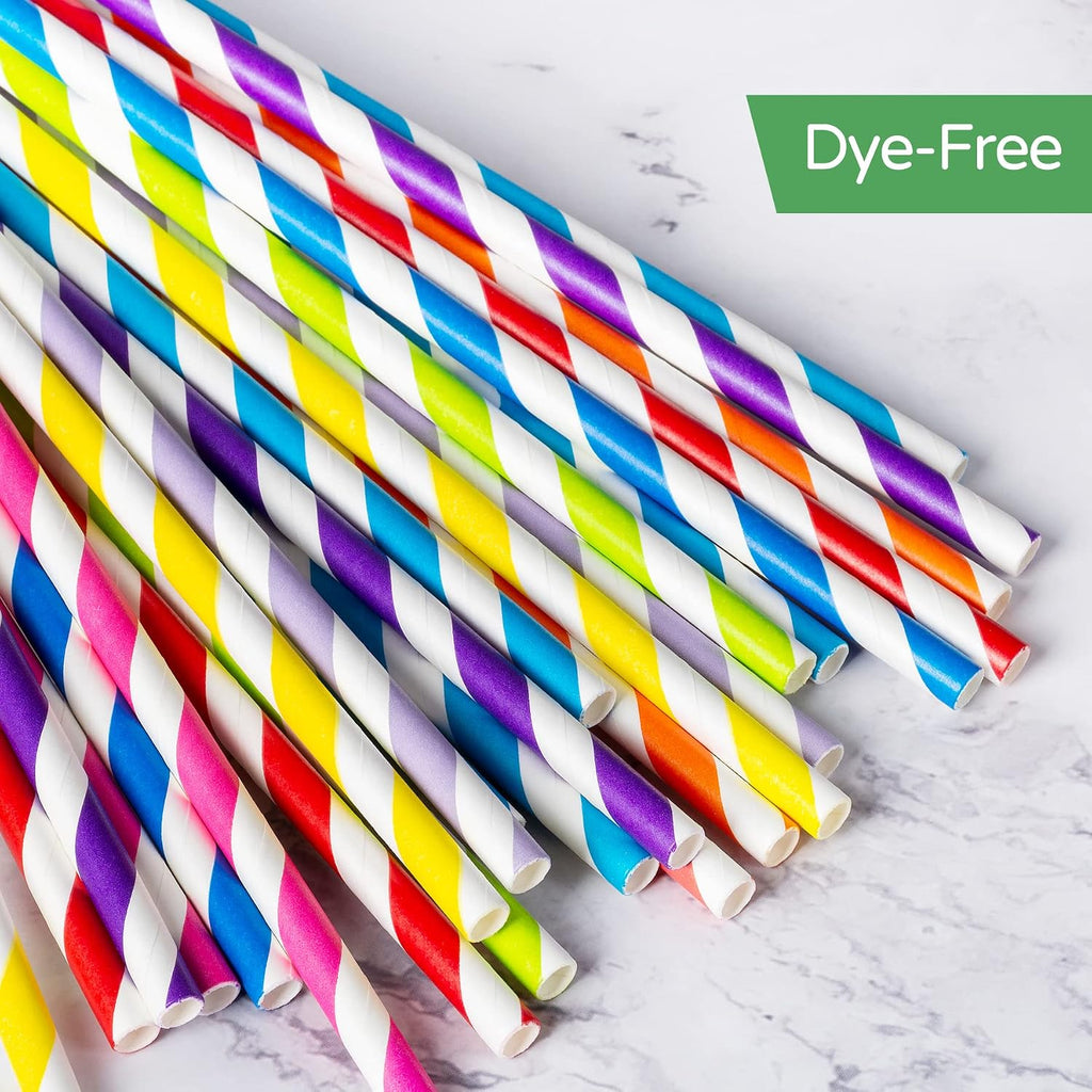 100 Pack Yellow Paper Straws