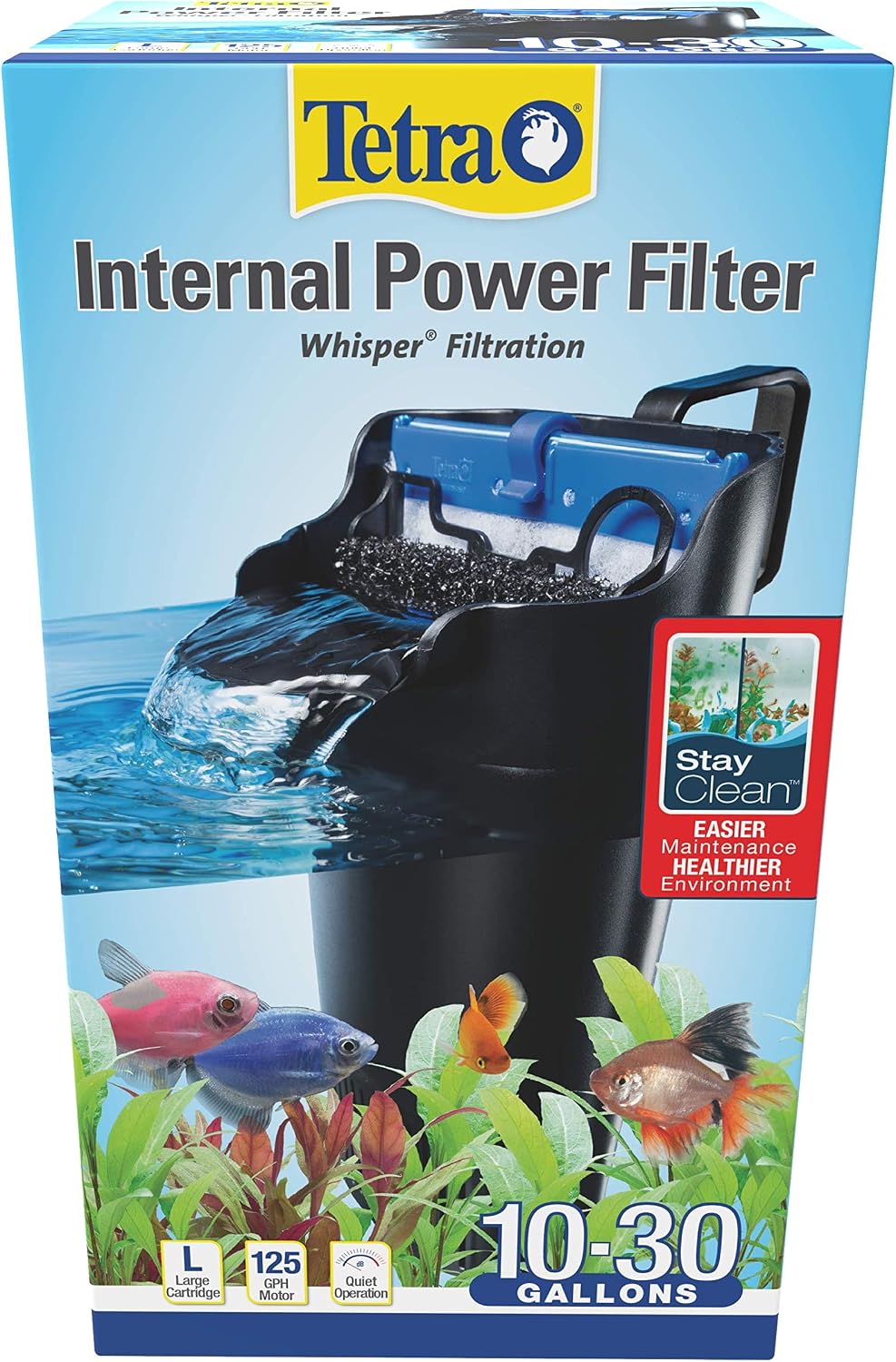 Whisper 135 GPH Internal Power Filter For Aquariums