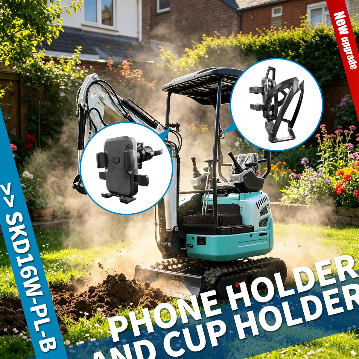 1.3T Mini Excavator is Equipped with a Side-Swing Function