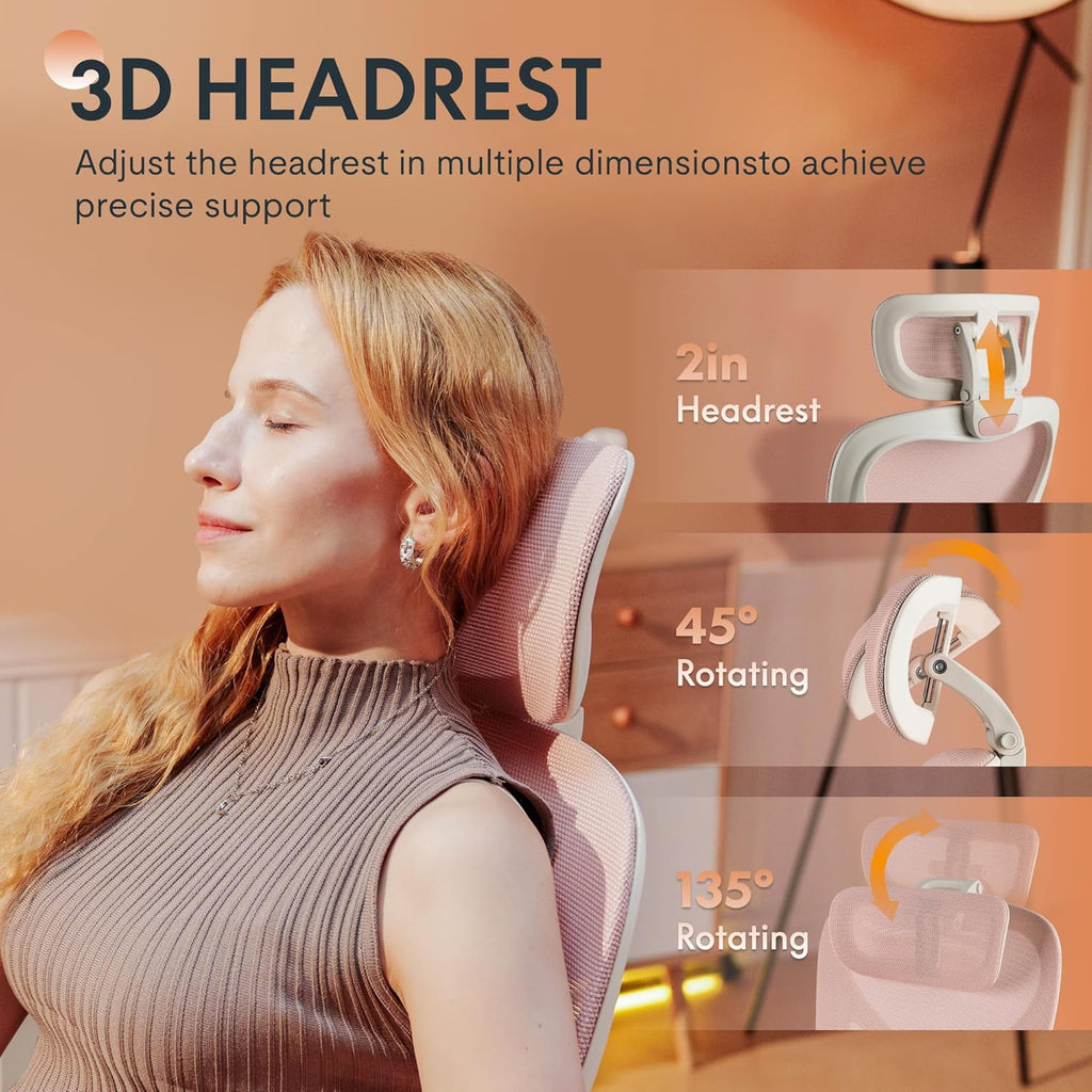 Foldex Ergonomic Office Chair, Folding Chair for Small Spaces with Lumbar Support, Flip-up Armrests, 3D Headrest
