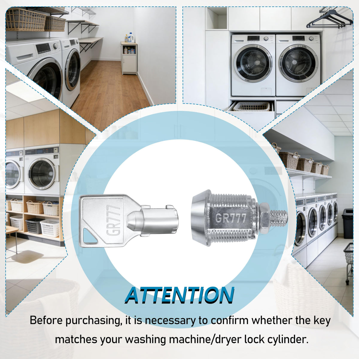 Zfegto GR777 Washer Dryer Machine Key for Greenwald Speed Queen Commercial